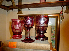 Drei alte BIEDERMAIER JAGD