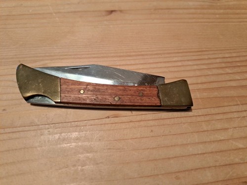 Altes jagdmesser messing - messing, holz