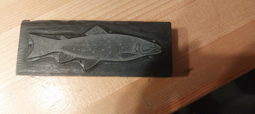 Druck klischee fisch - druck-klischee, fisch/forelle