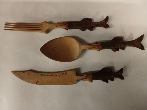Fischbesteck teilig holz - fischbesteck, 3-teilig